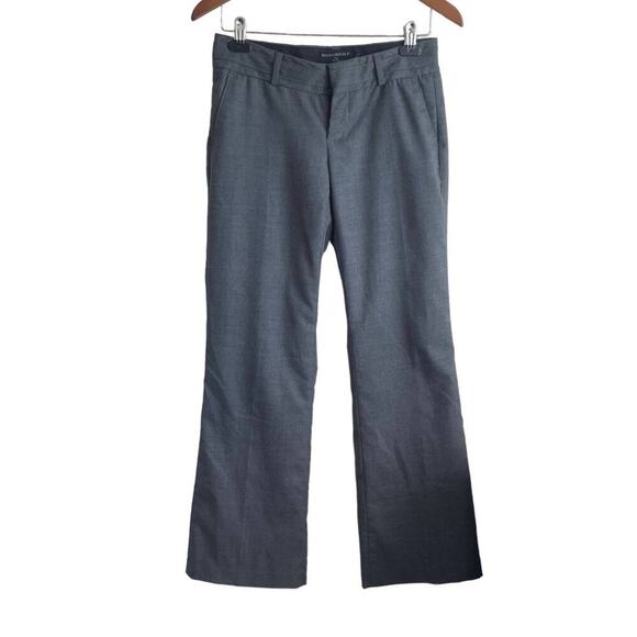 Banana Republic Women Pants 4P Smokey Gray Flare Leg Zip Pockets Office‎ Retro - Picture 1 of 14